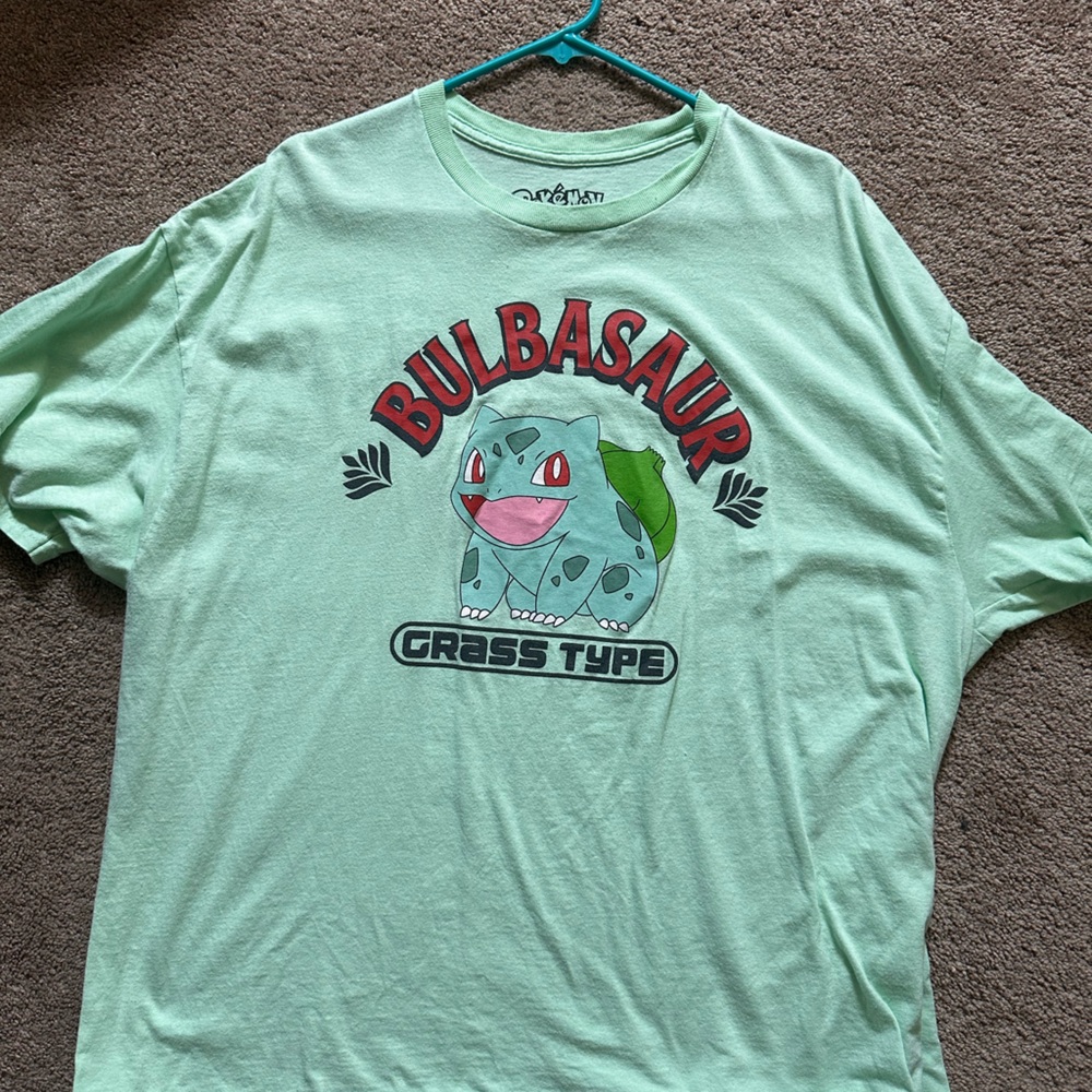 Bulbasaur Graphic adult graphic T- Light Green
